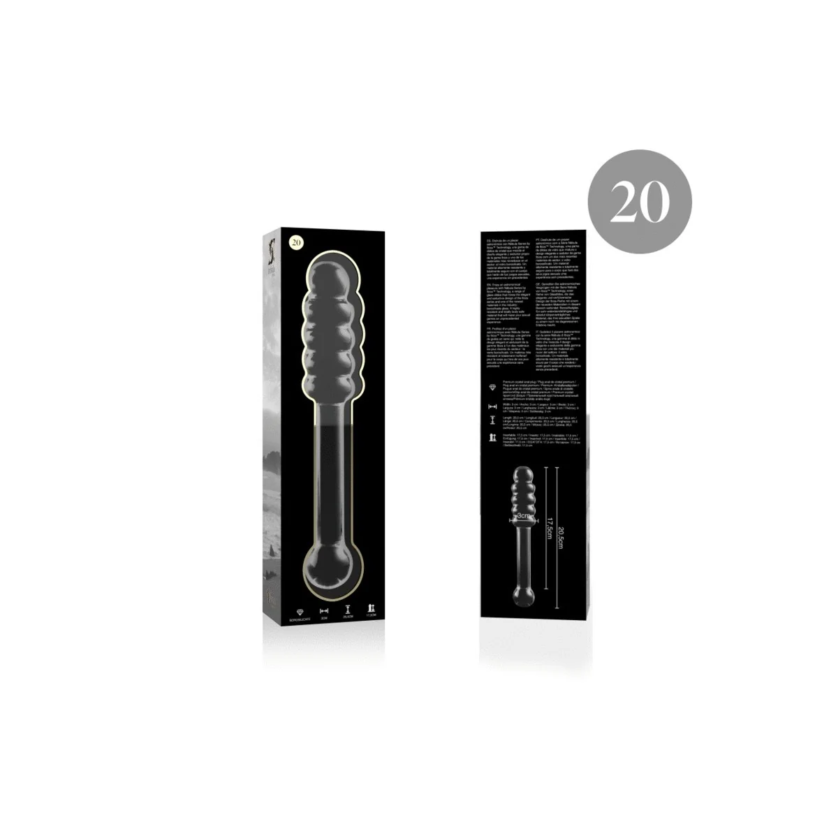 Modell 20 Dildo Borosilikatglas Klar 20.5 cm -O- 3 cm von Nebula Series By Ibiza kaufen | Fesselliebe