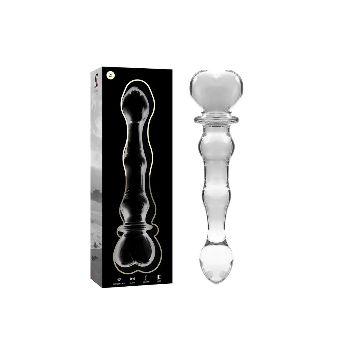 Modell 21 Dildo Borosilikatglas Klar 20.5 cm -O- 3.5 cm von Nebula Series By Ibiza kaufen | Fesselliebe