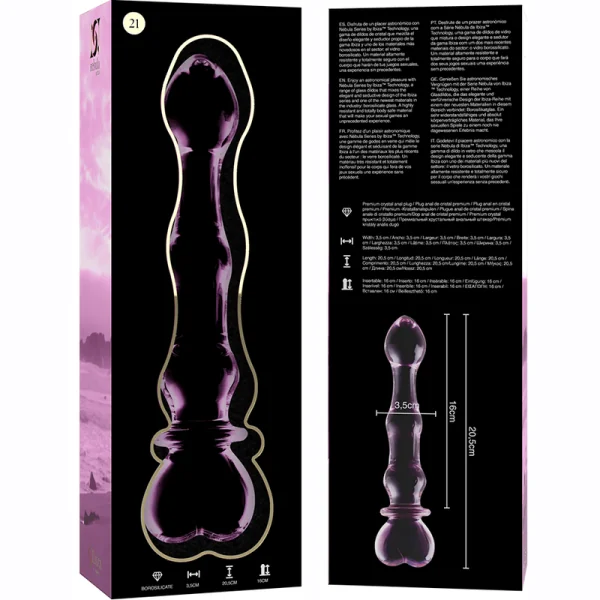 Modell 21 Dildo Borosilikatglas Rosa 20.5 cm -O- 3.5 cm von Nebula Series By Ibiza kaufen | Fesselliebe