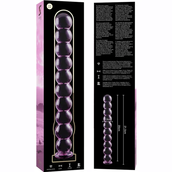 Modell 22 Dildo Borosilikatglas Rosa 21.5 cm -O- 2.5 cm von Nebula Series By Ibiza kaufen | Fesselliebe