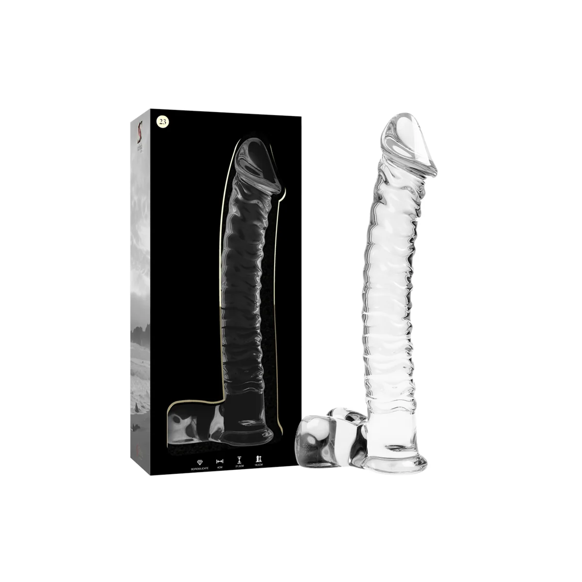 Modell 23 Dildo Borosilikatglas Klar 21.5 cm -O- 4 cm von Nebula Series By Ibiza kaufen | Fesselliebe