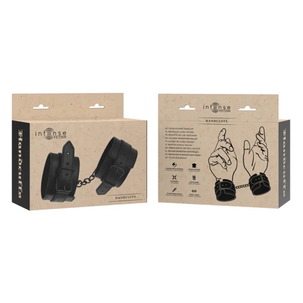 Fetish Handschellen aus Veganem Leder von Intense Fetish kaufen | Fesselliebe