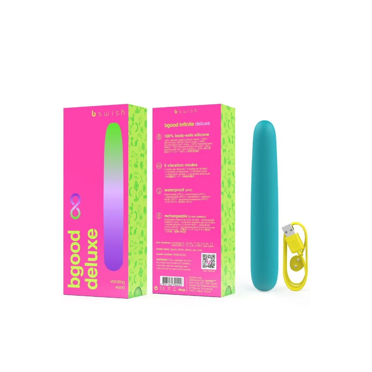 Bgood Infinite Deluxe wiederaufladbarer Vibrator Blaues Silikon von B Swish kaufen | Fesselliebe