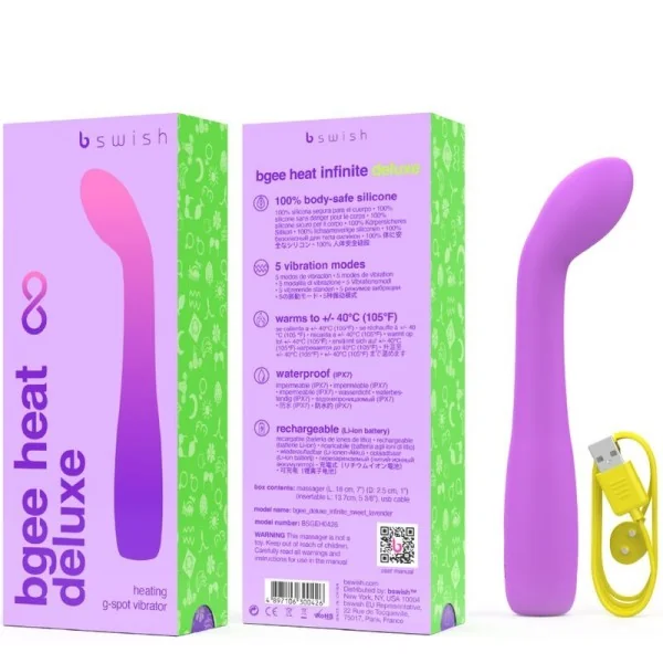 Bgee Heat Infinite Deluxe wiederaufladbarer Vibrator Lavendel Silikon von B Swish kaufen | Fesselliebe