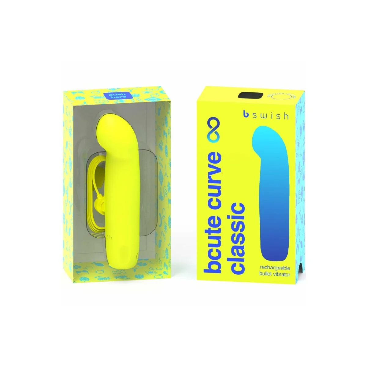 Bcute Curve Infinite Klassischer wiederaufladbarer Silikonvibrator Gelb von B Swish kaufen | Fesselliebe