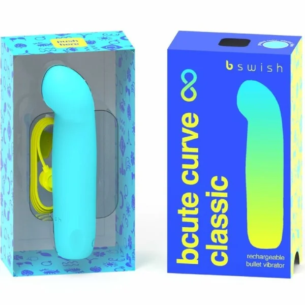 Bcute Curve Infinite Klassischer wiederaufladbarer Vibrator aus Blauem Silikon von B Swish kaufen | Fesselliebe