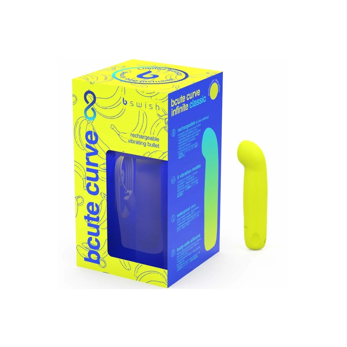 Bcute Curve Infinite Classic Limited Edition wiederaufladbarer Silikonvibrator Gelb von B Swish kaufen | Fesselliebe