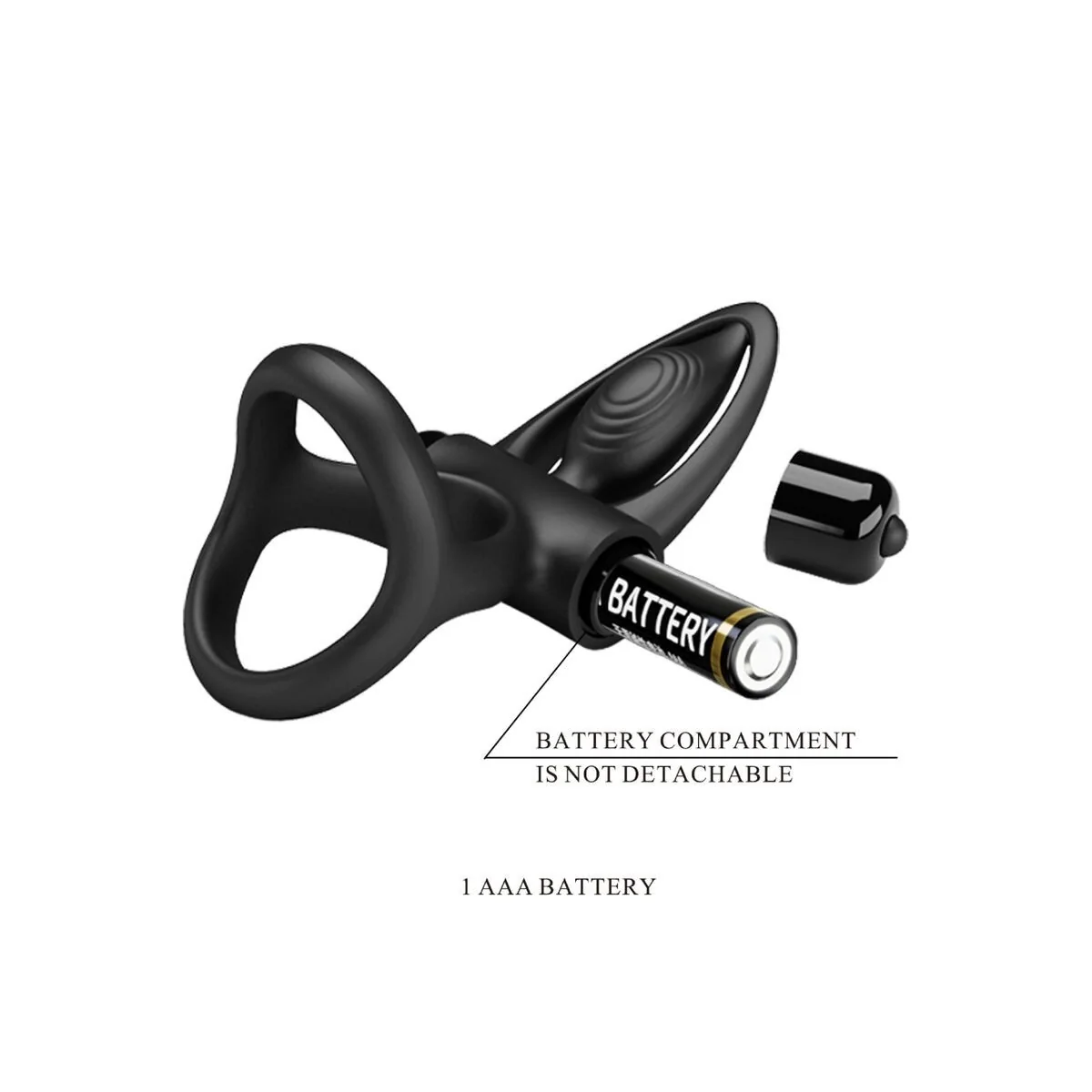 Vibrationsring 10 Vibrationen Schwarzes Silikon von Pretty Love Male kaufen | Fesselliebe