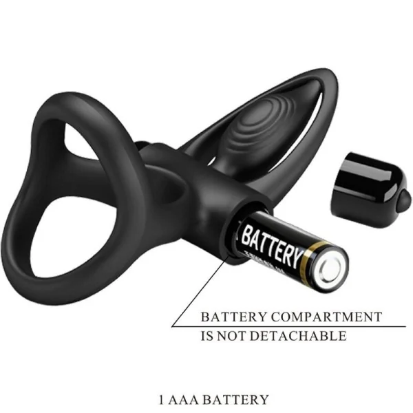 Vibrationsring 10 Vibrationen Schwarzes Silikon von Pretty Love Male kaufen | Fesselliebe