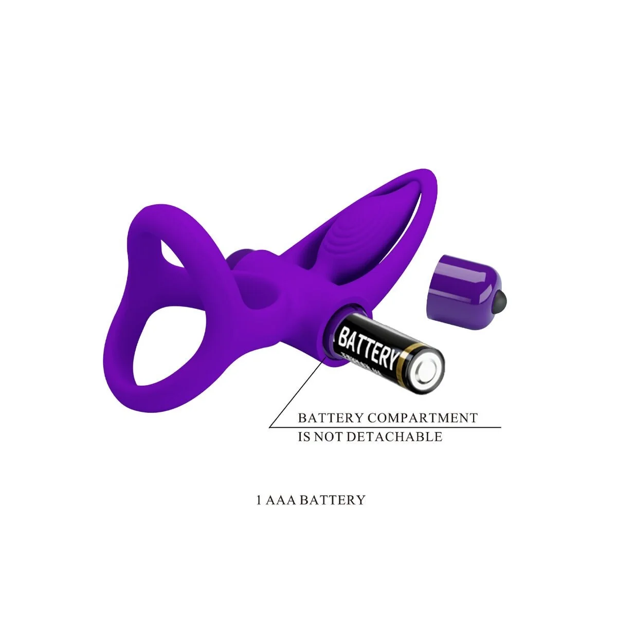 Vibratorring 10 Vibrationen Lila Silikon von Pretty Love Male kaufen | Fesselliebe