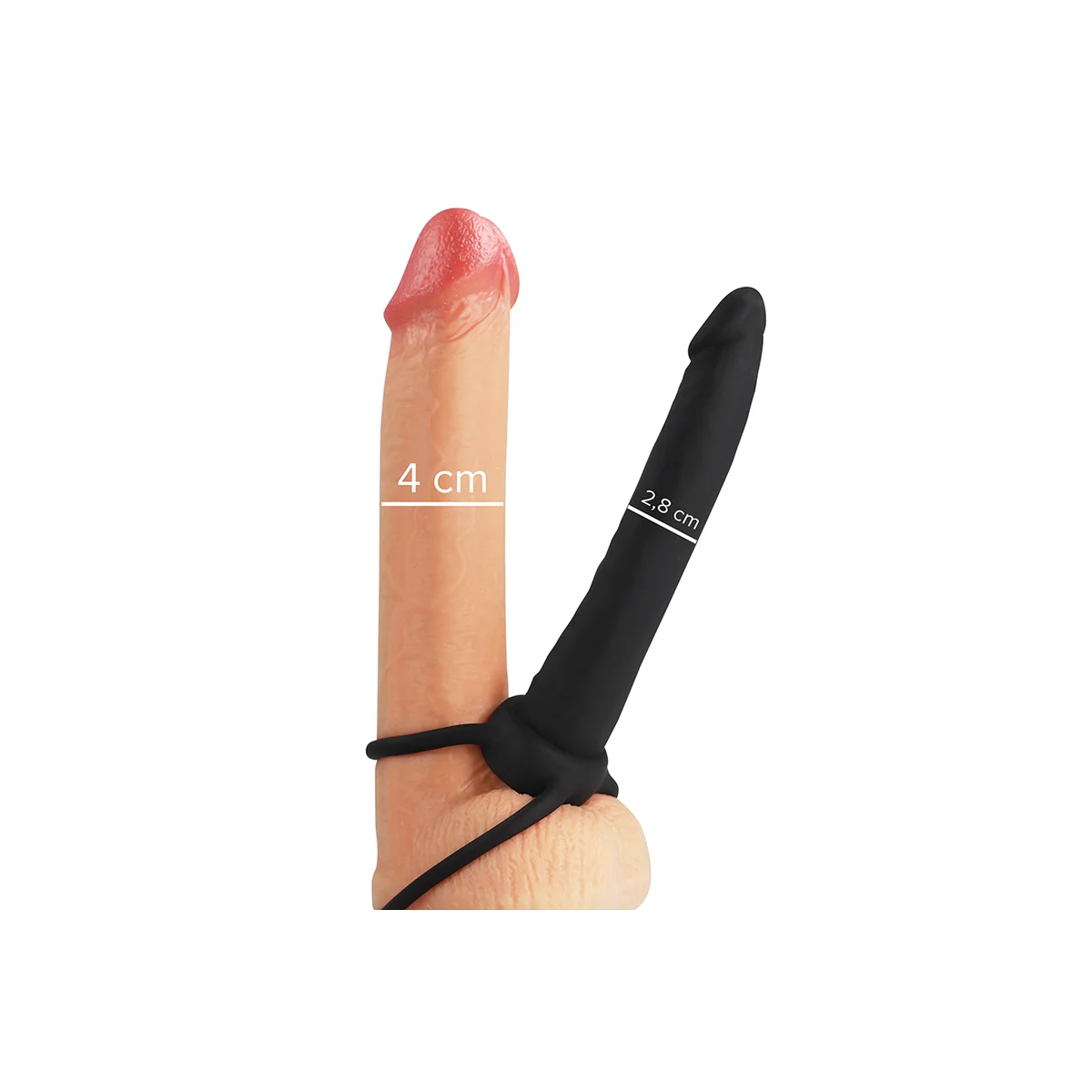 Cobi Onyx Anal Dildo mit Schwanz- und Hodenring 13 cm Silikon von Mythology Fantasy Dildo kaufen | Fesselliebe