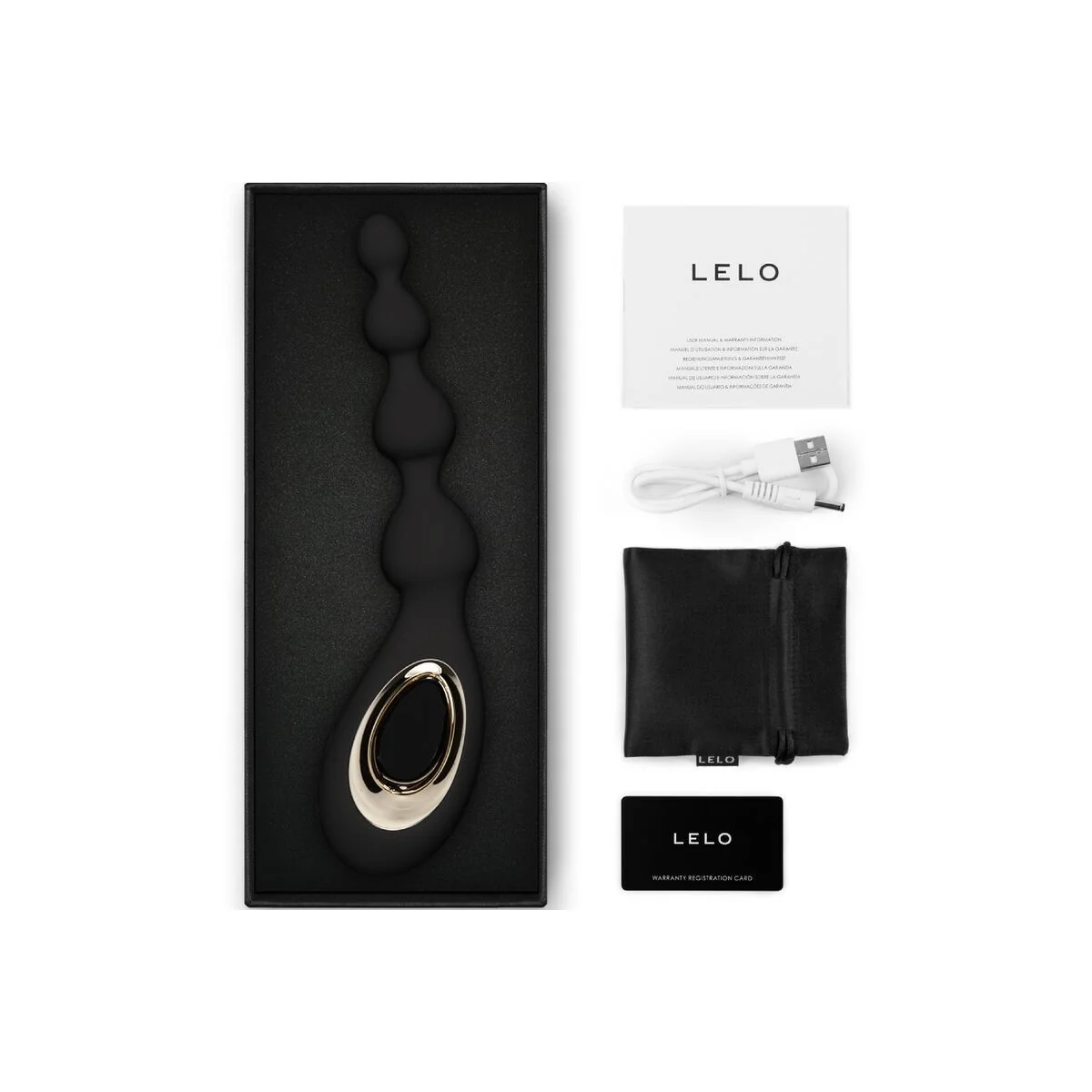 Soraya Beads Schwarzes Analmassager von Lelo kaufen | Fesselliebe