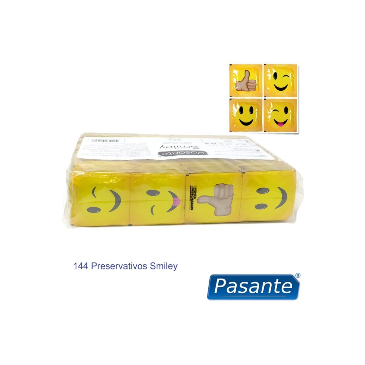 Kondome Smiley Beutel 144 Stück von Pasante kaufen | Fesselliebe