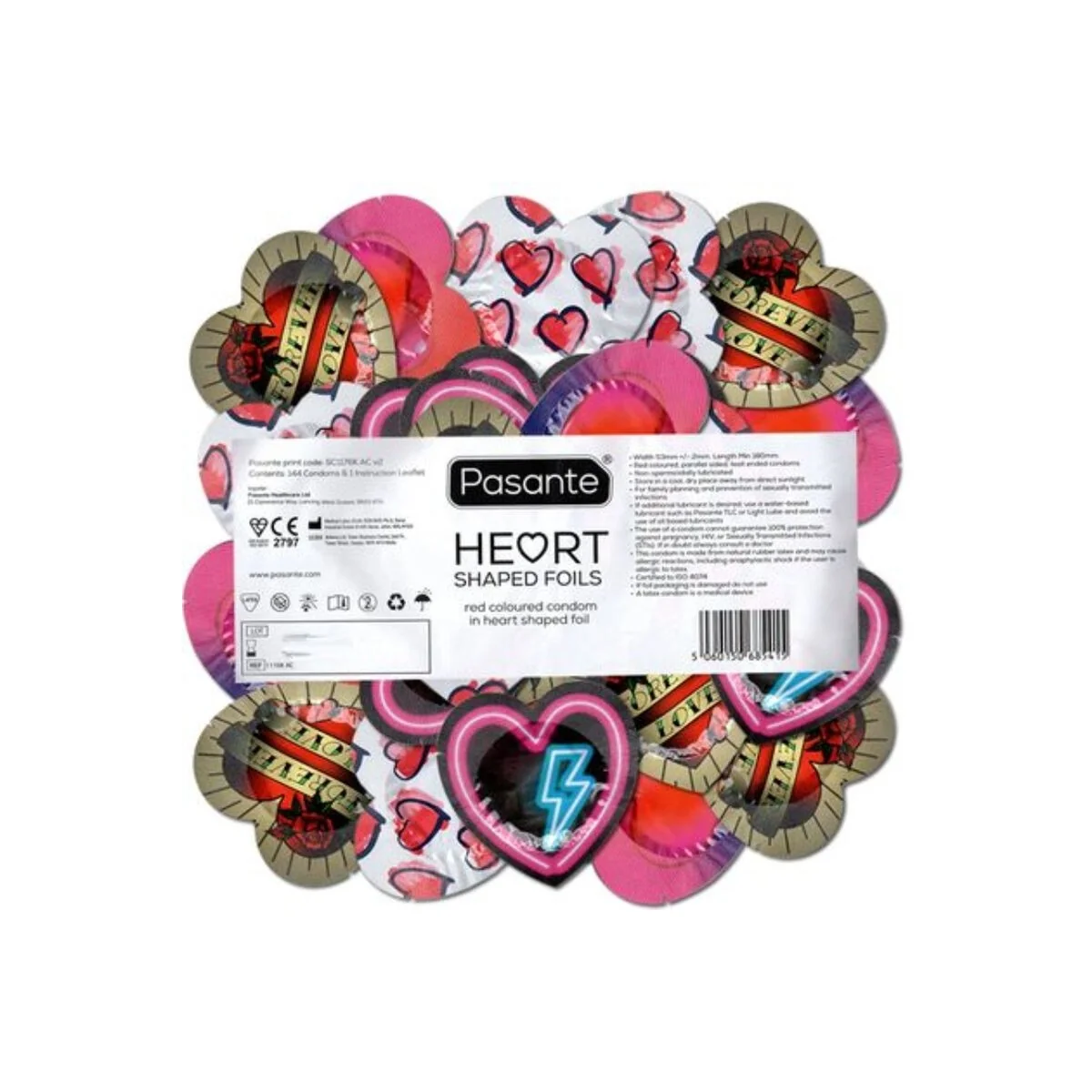 Kondome Rot Herzform Tasche 144 Stück von Pasante kaufen | Fesselliebe