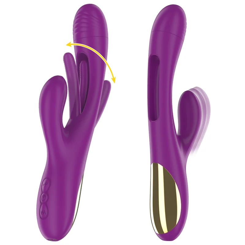 Apolo wiederaufladbarer Multifunktionsvibrator 7 Vibrationen mit Lila Schwingender Zunge von Intense Fun kaufen | Fesselliebe 2