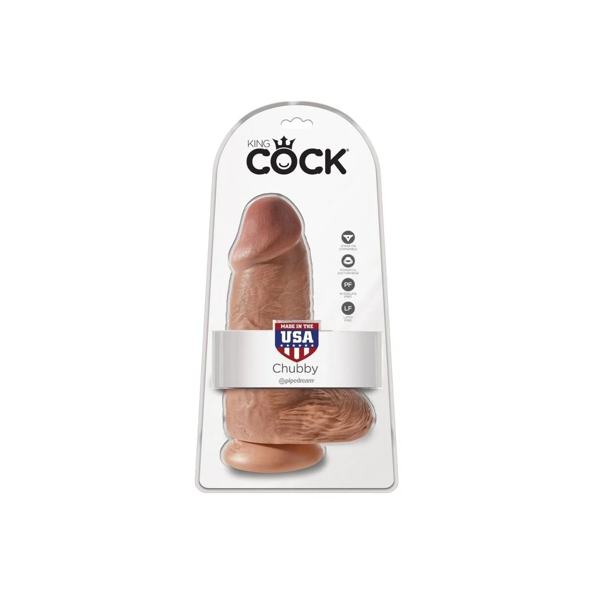 Polliger realistischer Penis 23 cm Karamell von King Cock kaufen | Fesselliebe