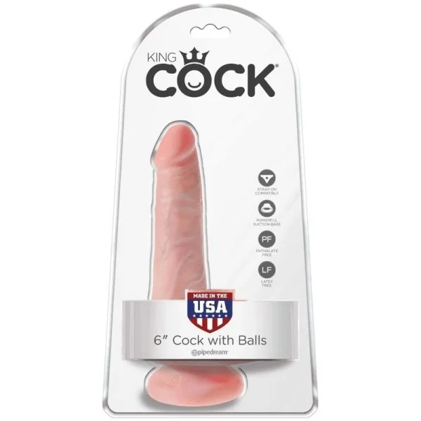 Realistischer Penis mit Eier 13.5 cm Leicht von King Cock kaufen | Fesselliebe