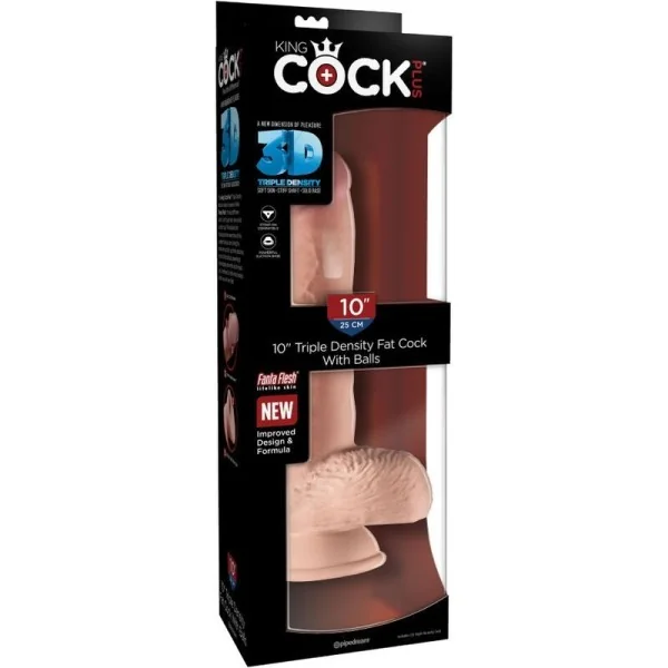 Realistischer Penis mit Eier 19.4 cm Leicht von King Cock kaufen | Fesselliebe