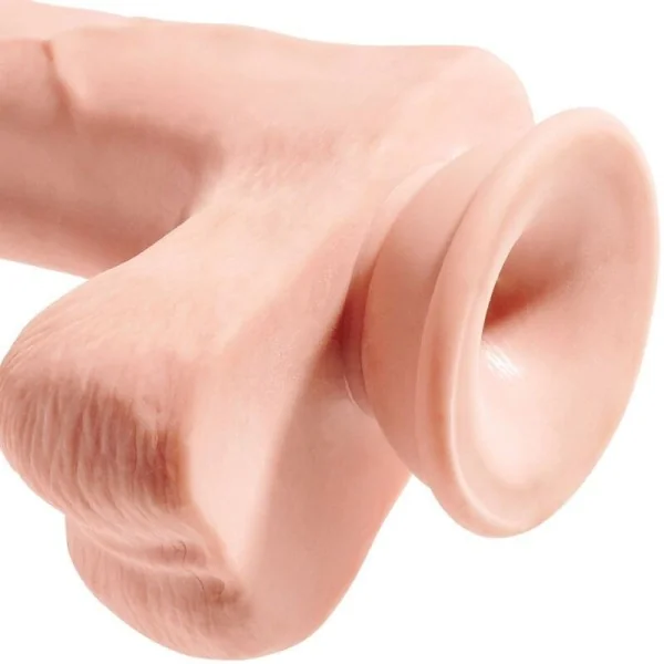 Realistischer Penis mit 3d-Kugeln 24.8 cm Licht von King Cock kaufen | Fesselliebe