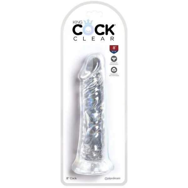 Klarer realistischer Penis 19.7 cm Transparent von King Cock kaufen | Fesselliebe