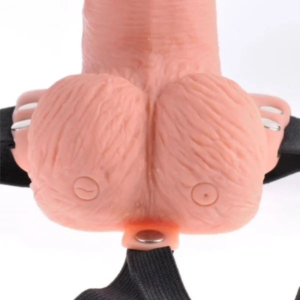 Gurt mit Fernbedienung, Penis mit wiederaufladbaren Hoden und Vibrator 15 cm von Fetish Fantasy Series kaufen | Fesselliebe