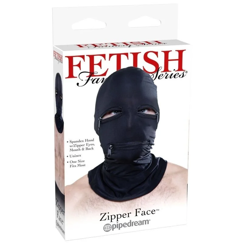 Kapuze mit Reissverschlüssen Schwarz von Fetish Fantasy Series kaufen | Fesselliebe 2