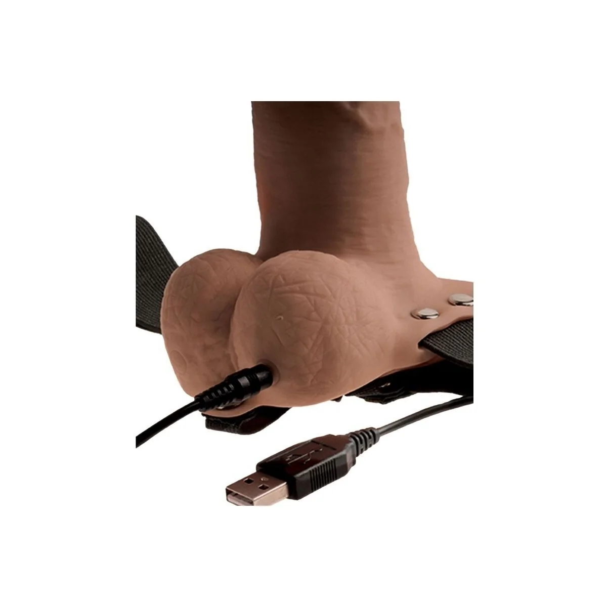 Gurt realistischer Penis mit wiederaufladbaren Hoden und Vibrator 15 cm von Fetish Fantasy Series kaufen | Fesselliebe