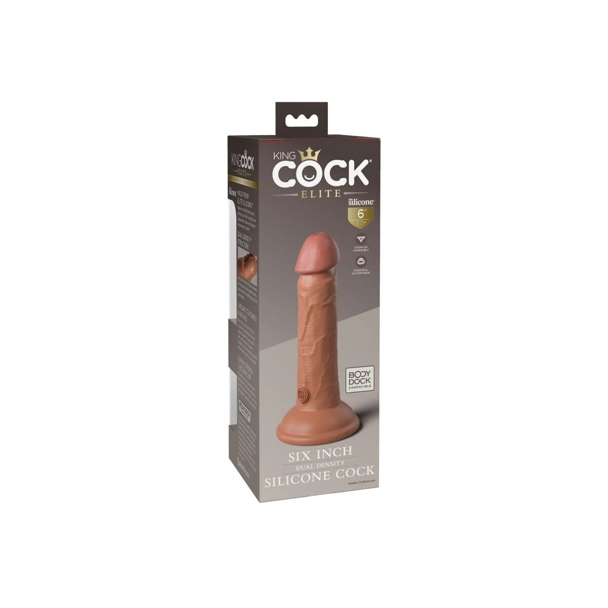 Elite realistischer Silikondildo 15.2 cm Karamell von King Cock kaufen | Fesselliebe