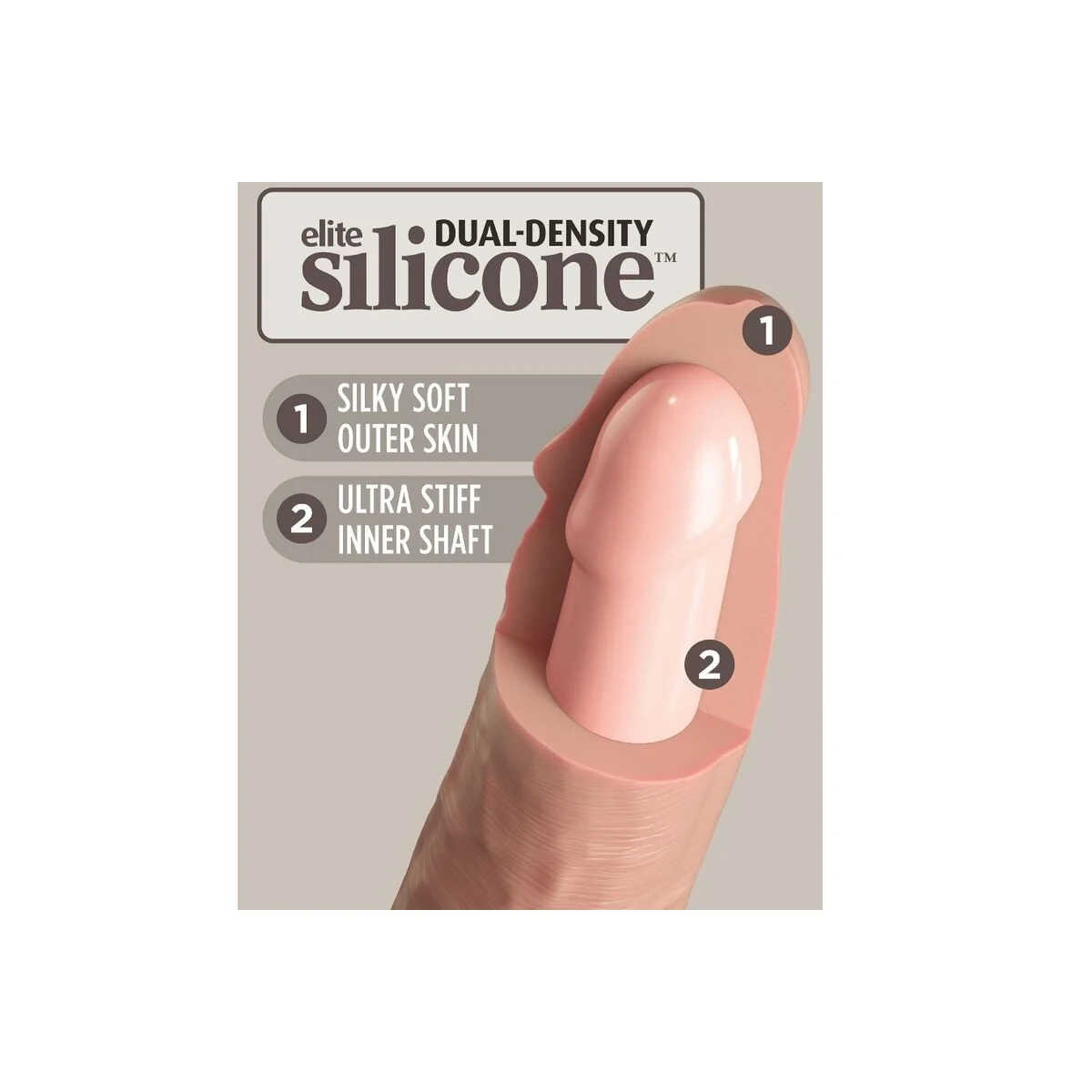 Elite realistischer Silikondildo 15.2 cm von King Cock kaufen | Fesselliebe