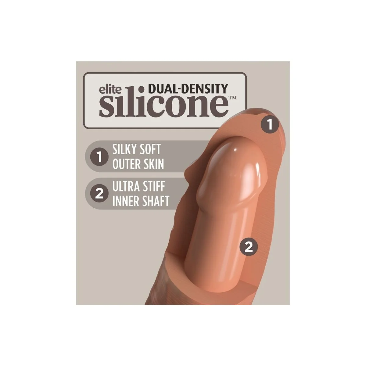 Elite realistischer Silikondildo 17.8 cm Karamell von King Cock kaufen | Fesselliebe