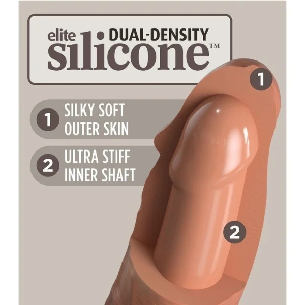 Elite realistischer Silikondildo 17.8 cm Karamell von King Cock kaufen | Fesselliebe