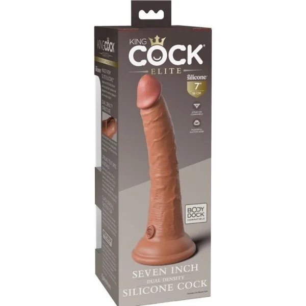 Elite realistischer Silikondildo 17.8 cm Karamell von King Cock kaufen | Fesselliebe