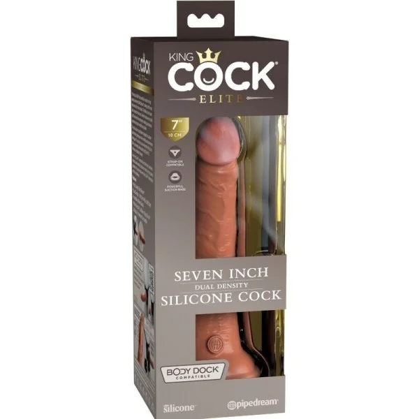 Elite realistischer Silikondildo 17.8 cm Karamell von King Cock kaufen | Fesselliebe