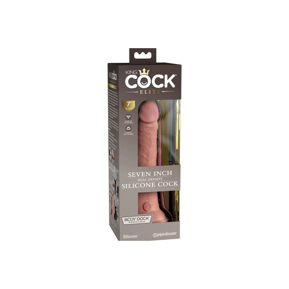 Elite realistischer Silikondildo 17.8 cm von King Cock kaufen | Fesselliebe