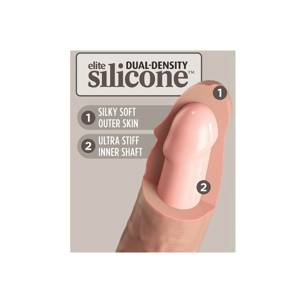 Elite realistischer Silikondildo 20.3 cm von King Cock kaufen | Fesselliebe