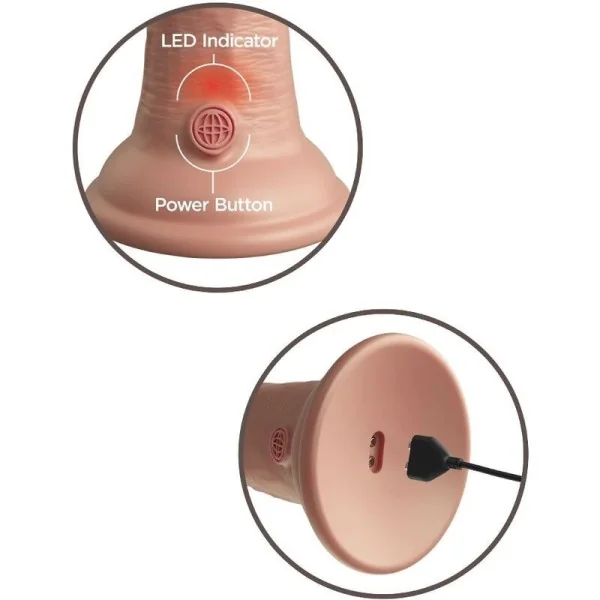 Elite realistischer Dildo mit Vibration und Silikon 15.2 cm von King Cock kaufen | Fesselliebe