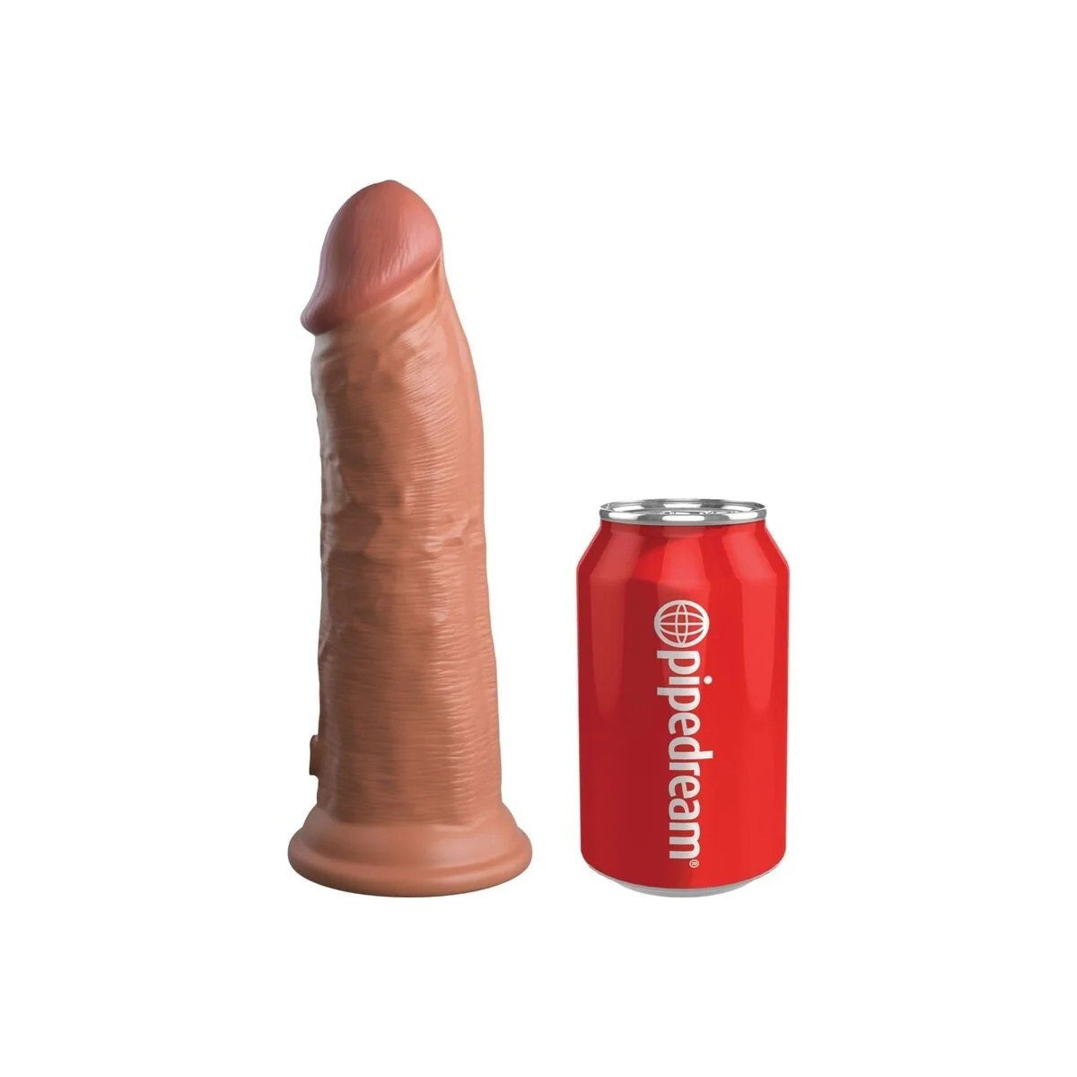 Elite realistischer Dildo mit Vibration und Silikon 20.3 cm Karamell von King Cock kaufen | Fesselliebe