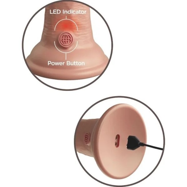 Elite realistischer Dildo mit Vibration und Silikon 20.3 cm von King Cock kaufen | Fesselliebe