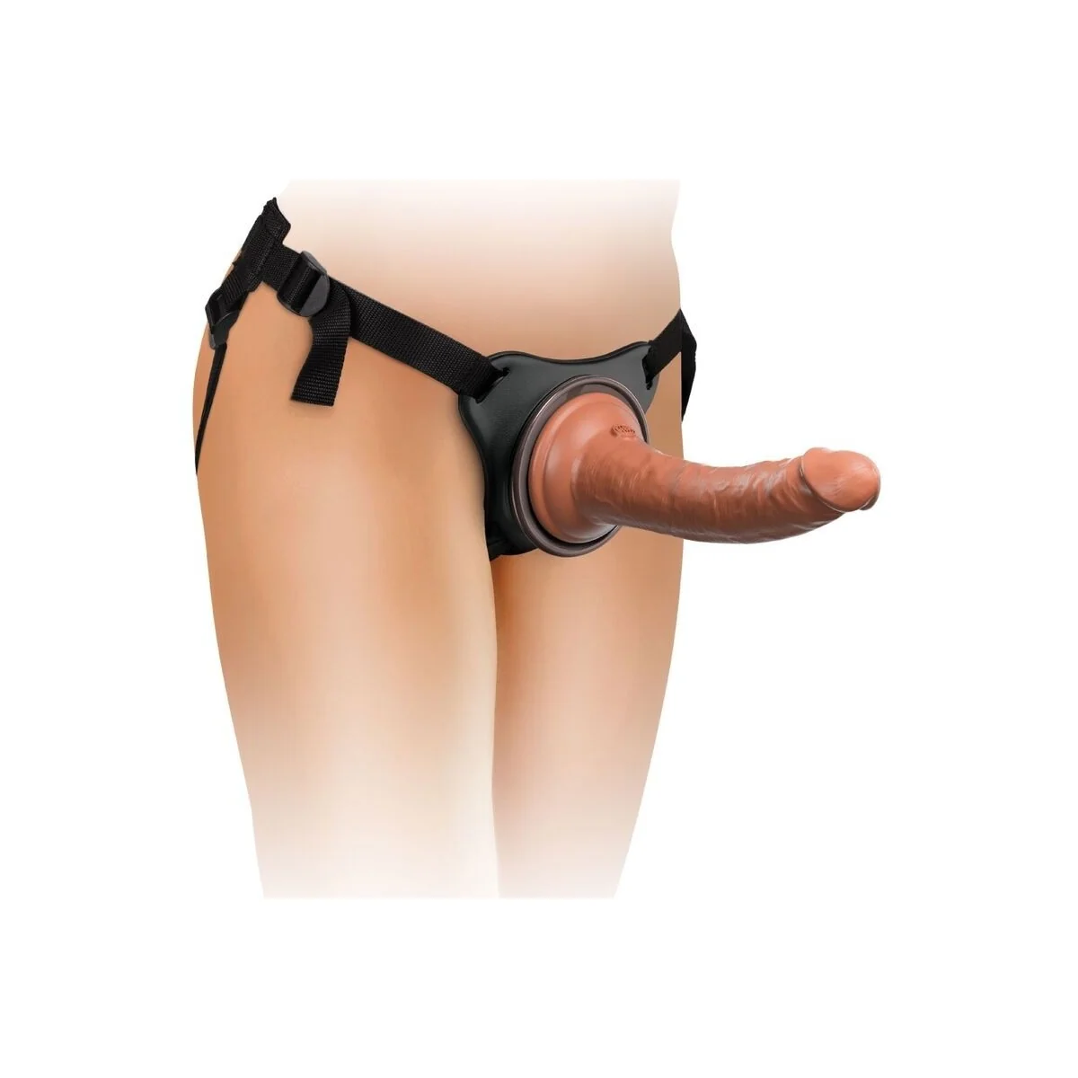 Elite Bequemer Verstellbarer Gurt mit Dildo 17.8 cm von King Cock kaufen | Fesselliebe