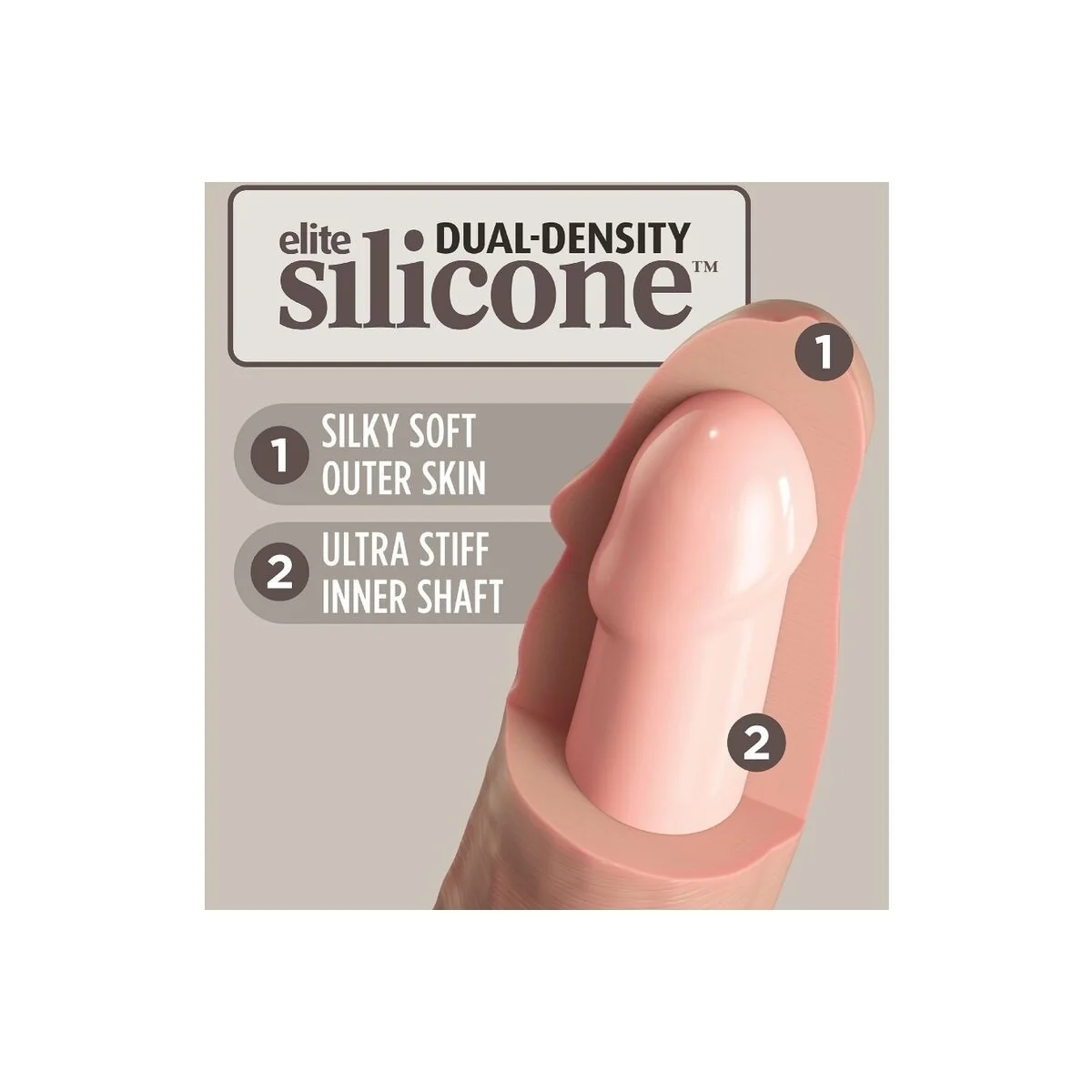 Elite Deluxe Verstellbares Harness-Kit Ring mit Hoden & Dildo 20.3 cm von King Cock kaufen | Fesselliebe