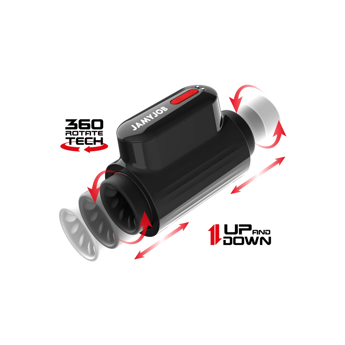 Vortex-Stoß- und 360-Drehbarer Tech-Turbo-Modus-Masturbator von Jamyjob kaufen | Fesselliebe