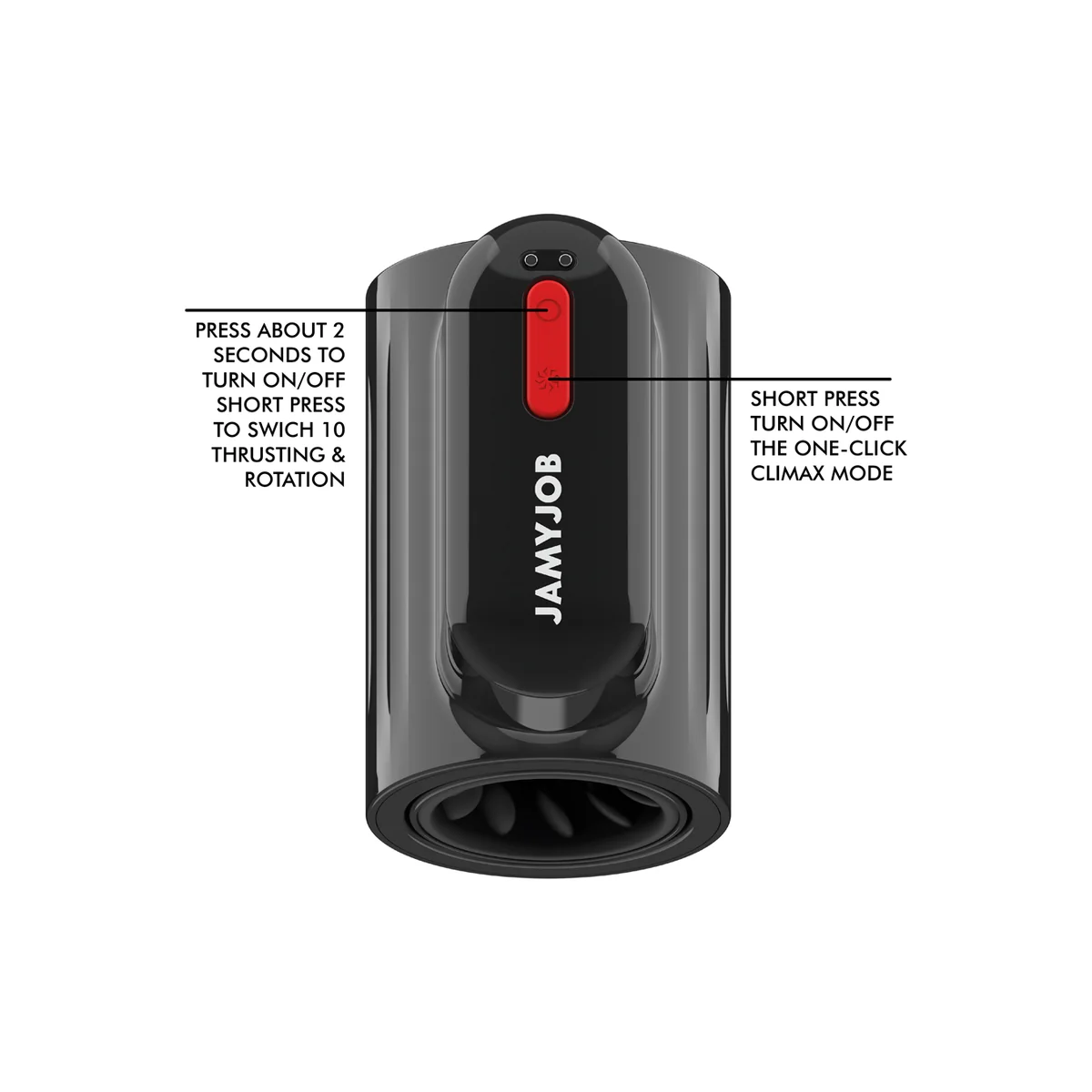Vortex-Stoß- und 360-Drehbarer Tech-Turbo-Modus-Masturbator von Jamyjob kaufen | Fesselliebe