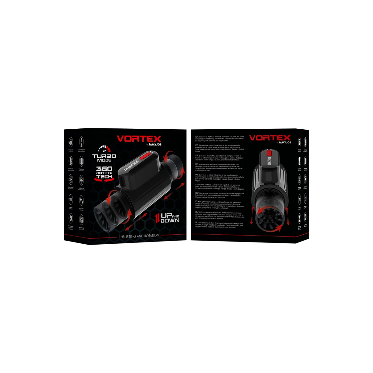 Vortex-Stoß- und 360-Drehbarer Tech-Turbo-Modus-Masturbator von Jamyjob kaufen | Fesselliebe