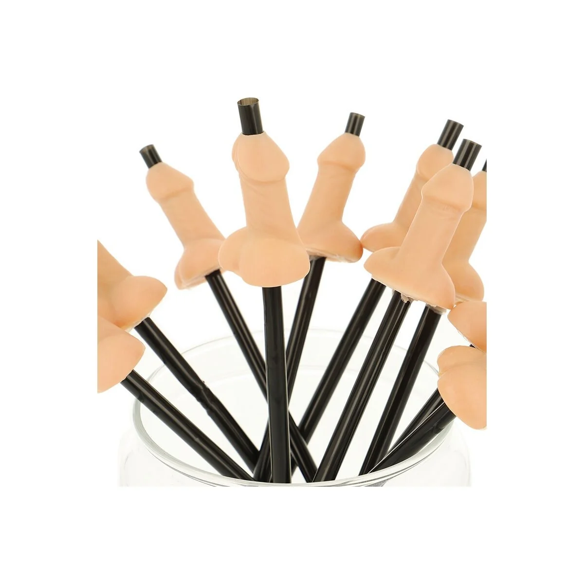 Tasche mit 10 Natürlichen Penis-Strohhalmen von Diablo Picante kaufen | Fesselliebe