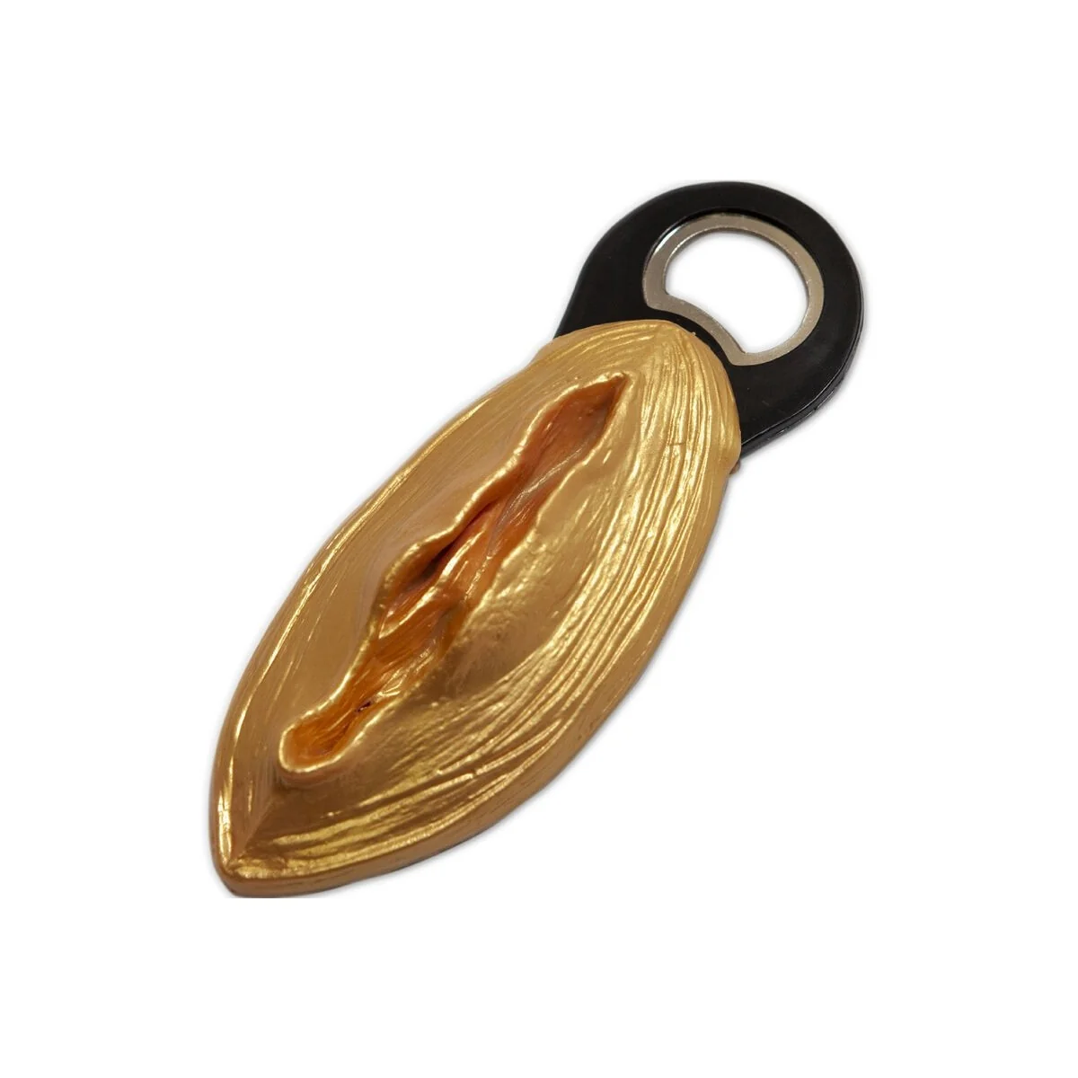 Schwarz-Goldener Öffner in Vaginaform von Diablo Picante kaufen | Fesselliebe