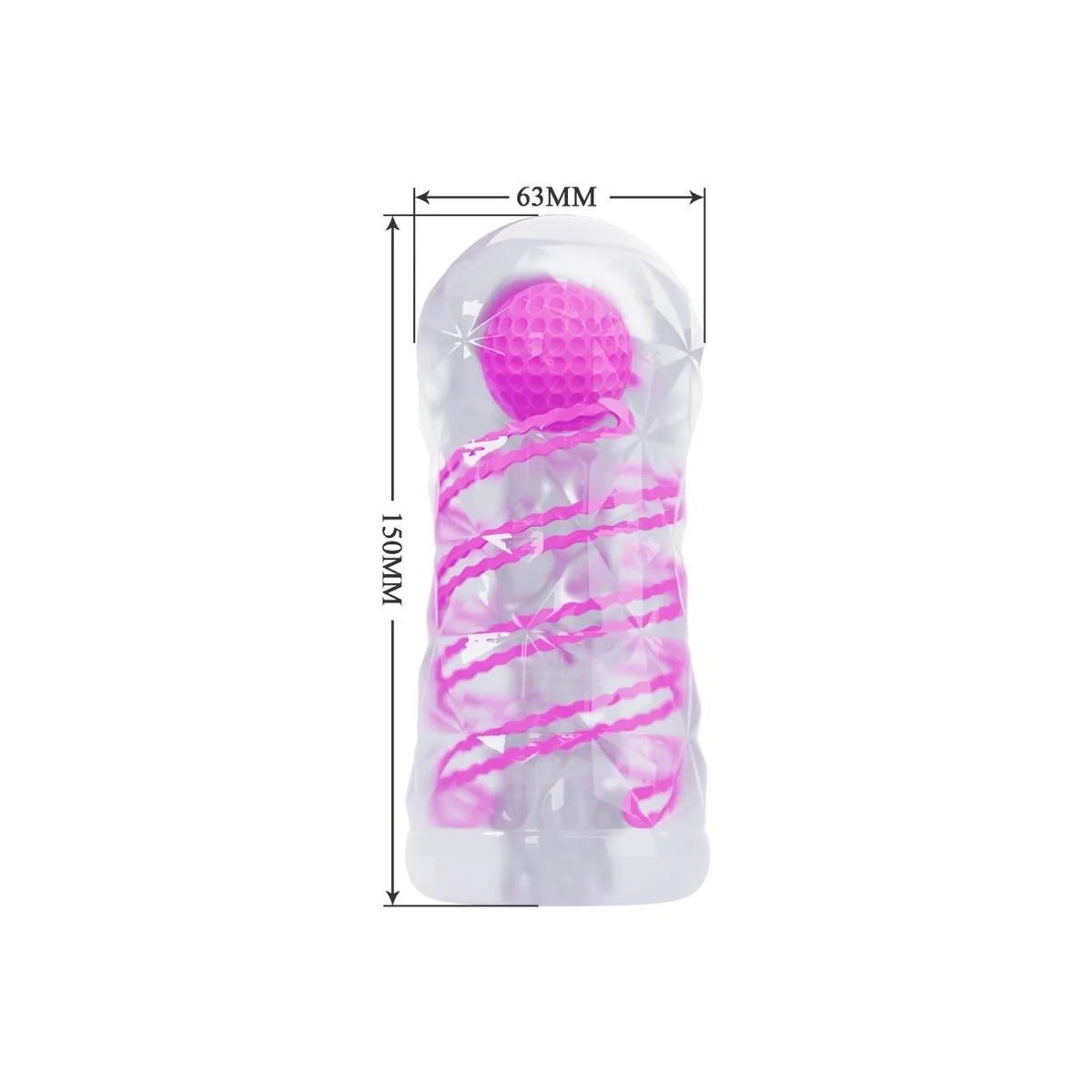 Fantasy Mnnlicher Masturbator mit Innenspirale und Transparenten Bällen von Pretty Love Male kaufen | Fesselliebe