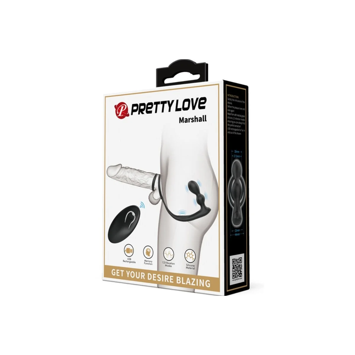 Marshall Penisring mit Vibratorischem Analplug mit Fernbedienung von Pretty Love Male kaufen | Fesselliebe