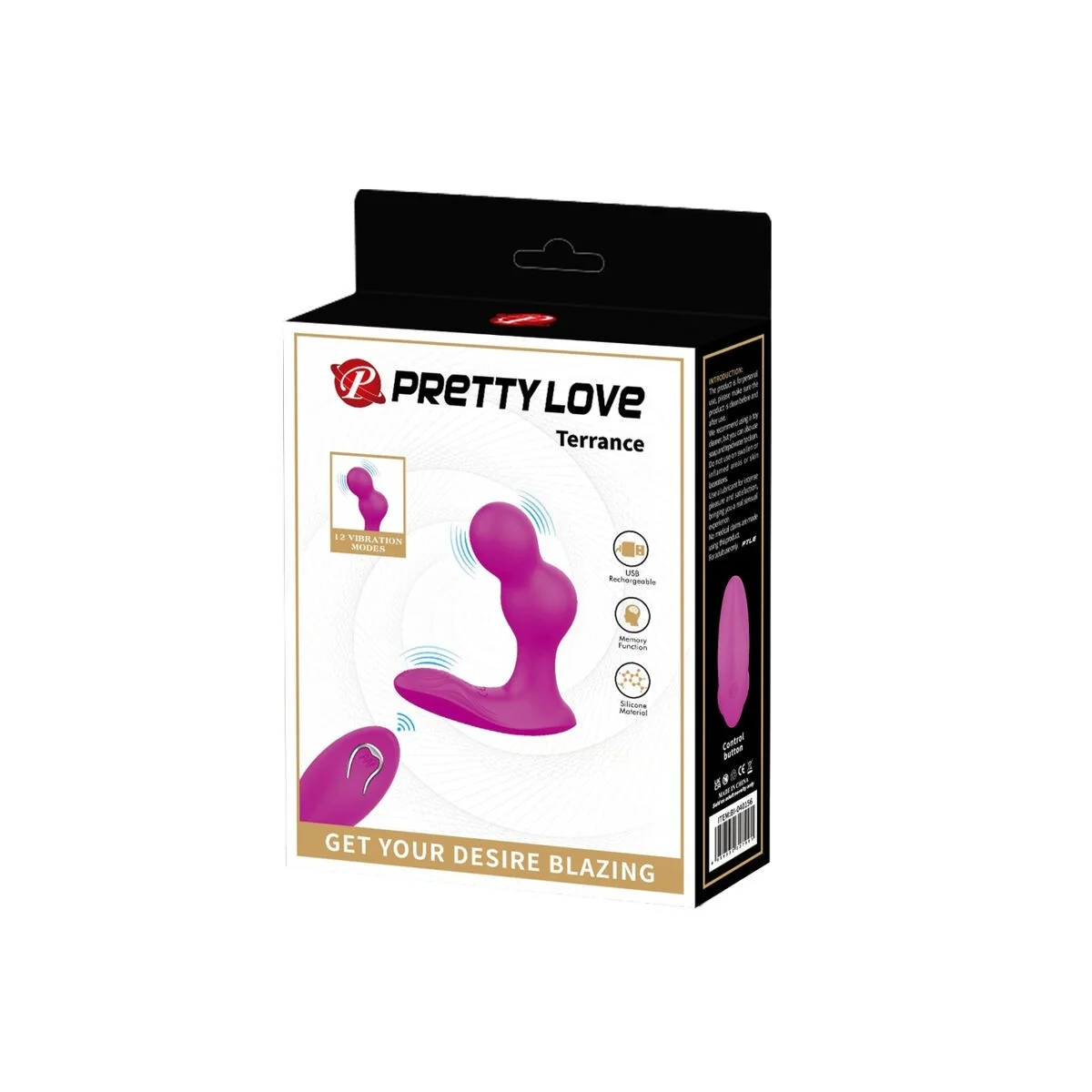 Terrance Anal Vibrator Massager mit Fernbedienung von Pretty Love kaufen | Fesselliebe