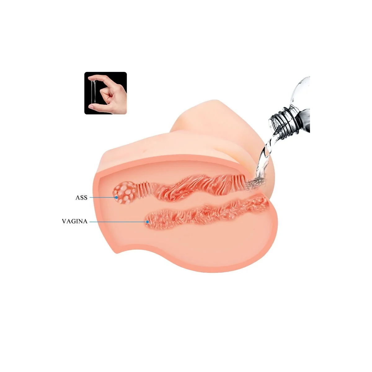 Realistischer Vagina- und Anus-Vibrator Samantha von Crazy Bull kaufen | Fesselliebe