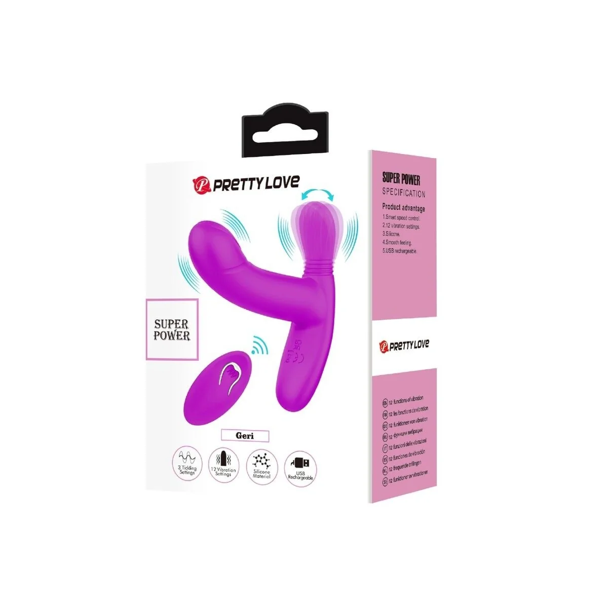 Geri Klitoris Massager Rosa mit Fernbedienung von Pretty Love Flirtation kaufen | Fesselliebe
